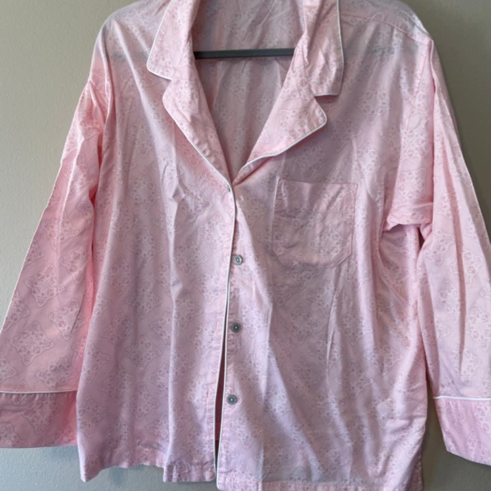 Natori Pink Printed cotton sateen Pajama Set size XL - Picture 3 of 7